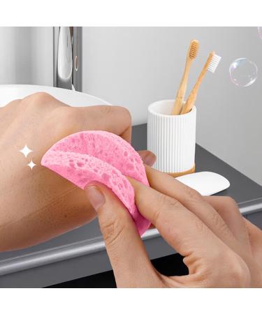 Bexdug Compressed Face Sponge Natural Skincare Sponges for Gentle Exfoliation Cleansing Pads Cosmetic Spa Sponges Cellulose Facial Sponges for Personal Spa 50 Tablets - Buy Online on SooperMarket.com