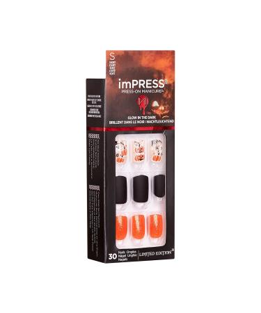 Shop KISS imPRESS Limited Edition Halloween Glow-In-The-Dark Press-On Nails - Hey Boo-tiful with PureFit Technology | Includes Prep Pad Mini File & Cuticle Stick - International Shipping Available - Buy Online on SooperMarket.com