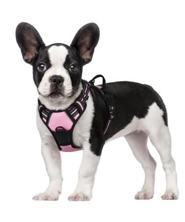 Rabbitgoo dog harness medium -sized dogs anti train cuddles dog with control no pull adjustable dog harness large dogs breathable reflex stripes breast harness dog safe guidance pink s s (1 Pack) pink