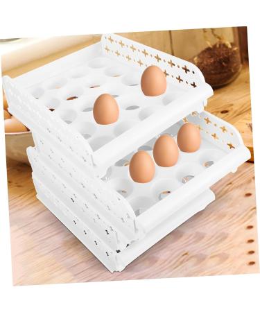 Mikikit Box 30 Egg White Shelf Brackets Shelving Brackets Refrigerator Crisper Organizer Drawer Food Stacker As Shown 28*21.5*28 - Buy Online on SooperMarket.com