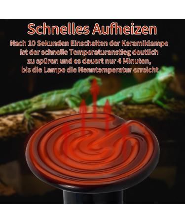 Repti Home 50W Ceramic Heat Radiator (2-Pack) | Optimal Heating for Reptiles Amphibians Pets & Livestock - Buy Online on SooperMarket.com