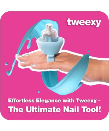 Tweexy Wearable Nail Polish Holder - Island Blue | Fingernail Manicure & Pedicure Tool - Buy Online on SooperMarket.com