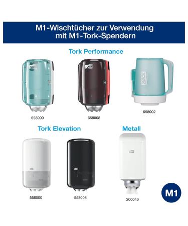 Tork 610133 Multi-Purpose Paper Wiper for M1 Mini Donor System | 1-Layer Stable White Paper | 3 x 120m Advanced Single Rolls - International Shipping Available - Buy Online on SooperMarket.com