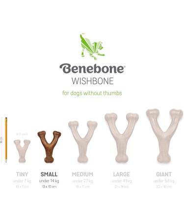 Benebone Wishbone Real Peanuts Small - Durable Dog Chew Toy for Aggressive Chewers | International Shipping Available - Buy Online on SooperMarket.com
