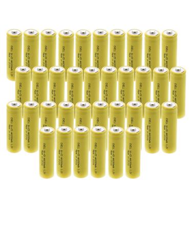 (36-PACK) Exell Nickel-Cadmium Button-Top Cell Rechargeable Battery for Solar Outdoor and Garden Lights (Exell AA 1.2 Volts 1000mAh)