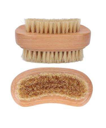 Double-Sided Wooden Nail Brush - Natural Bristle Hand & Fingernail Cleaner | Eco-Friendly Manicure & Pedicure Accessories for Men & Women - Buy Online on SooperMarket.com