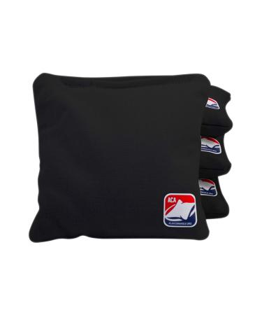 ACA American Cornhole Association Official Cornhole Bags Classic Corn Filled 4 Regulation 6 in x 6 in BLACK
