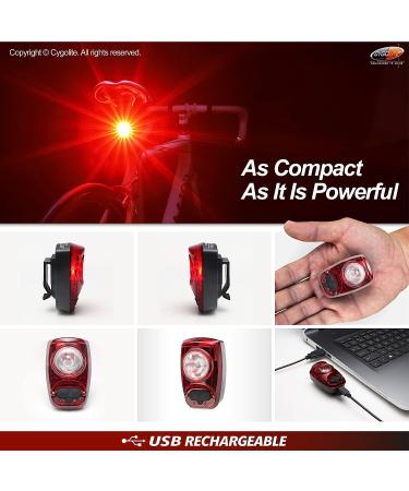 CYGOLITE Hotshot 100 Lumen Bike Tail Light - 6 Night & Day Modes, USB Rechargeable - Buy Online on SooperMarket.com