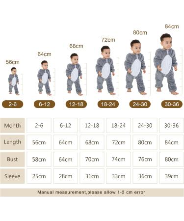 COOKY.D Baby Hooded Rompers | Infant Winter Flannel Jumpsuit Pajamas | 24-30 Months | Koala Design - Buy Online on SooperMarket.com