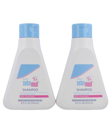 Sebamed Children's Shampoo Ultra Mild No Tear Non Drying Formula pH 5.5 Dermatologist Recommended 8.5 Fluid Ounces ( 250 Milliliters) Bottles (Pack of 2)