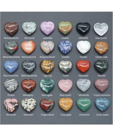 Natural Crystal Rough Natural Crystal Rough 2PCS Natural Rose Quartz Crystal Love Heart Home Decoration ChakraReiki Gemstone Agate Specimen Pecimen Gift Exorcise Evil Spirits Money Drawing (Color : L 20X20X8mm Zebra Stone - Buy Online on SooperMarket.com