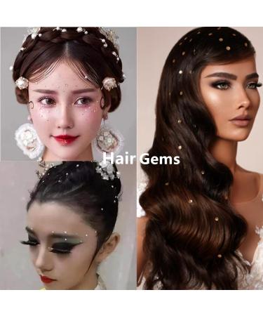 Go Ho 423 Self Adhesive Face Gems Rhinestones for Festival Rave - 3 Sheets + Tweezers - Buy Online on SooperMarket.com