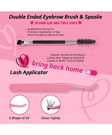 PRO DIY Eyelash Extension Kit - 280 PCs Individual Eyelashes Applicator & Brush for Beginners | 30D+40D 9-15 Mix - Buy Online on SooperMarket.com