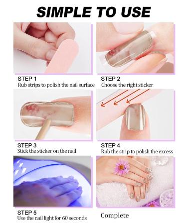 Kalolary 20PCS Pink Marble Gel Nail Polish Strips | Waterproof Adhesive Wraps with Nail File - UV/LED Lamp Required - Buy Online on SooperMarket.com