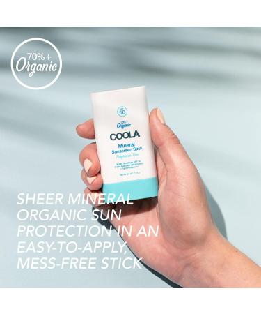 COOLA Organic Mineral Sunscreen SPF 50 Stick | Vegan Gluten-Free Dermatologist Tested Daily Sunblock - Buy Online on SooperMarket.com
