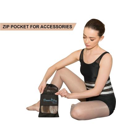 DanceJoy Women's Mesh Pointe Shoe Bag - Ideal Ballet Dance Accessory Bag in Black - Buy Online on SooperMarket.com