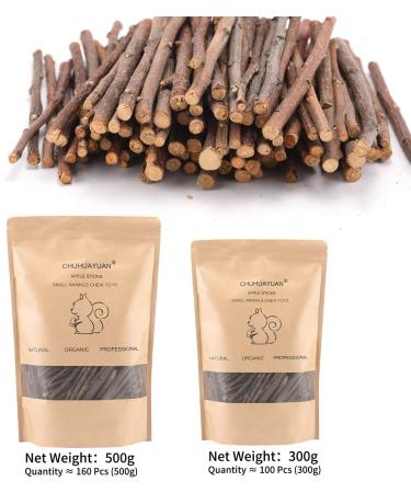 Natural Apple Sticks Treats for Small Animals - Chew Toys for Chinchilla, Guinea Pigs, Hamsters - 10.5 oz Pack - Buy Online on SooperMarket.com