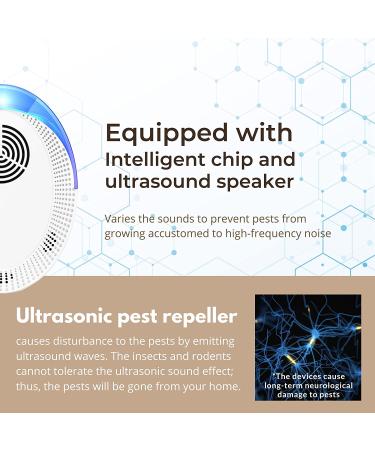 Okutani Ultrasonic Pest Repeller 6 Pack - Indoor Electronic Pest Control for Spiders, Roaches, Insects, Rodents - Mouse Repellent Plugin for Home - White - Buy Online on SooperMarket.com
