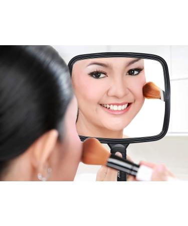 Xnicx Professional Hand Mirror - Barbers Shaving Salon Tool for Travel and Festivals - Compact Black Mirror with Handle - Buy Online on SooperMarket.com