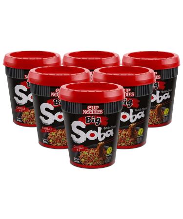 Nissin-Noodles Big Soba Cups Chilli 6x115g