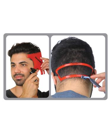 RevoHair & RevoNeck Haircut Tools - Hairline Shaping and Neck Hair Shaving Template Set For Perfect Lineup Edge Up - One Size Fits All Grooming Kit - Used W/Clippers or Trimmers - Barber Supplies