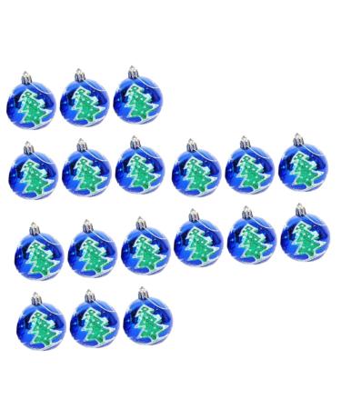 Cabilock 18 Pcs Christmas Decor Lob Christmas Baubles Decorative Christmas Hanging Ornament Balls Boxed Pack