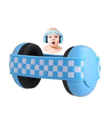 OhMill Baby Ear Defenders Noise Cancelling Elastic Ear Muffs for Babies And Toddlers Children Newborn Infant Hearing Protection Ear Protectors Headphone Blue