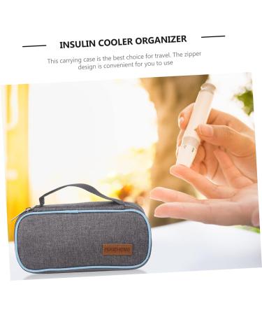 Healeved Portable Cooler 1pc Insulin Cooler Box Cooler Bag Ice Bag Portable Bag Cloth Blue Portable Protective Case Cooler Box Insulin Pen Cooler Blue 21X4.5X10cm - Buy Online on SooperMarket.com