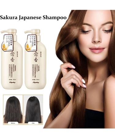 Sakura Japanese Shampoo Sakura Shampoo and Conditioner Japanese Sakura Shampoo Japanese for Hair Loss Moisturizing Repair Hair Growth Shampoo for Dry Damaged Hair (Shampoo) - Buy Online on SooperMarket.com