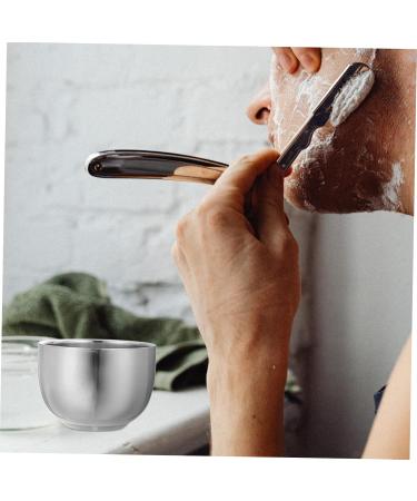 NOLITOY Stainless Steel Shaving Cream Foaming Bowl | Men's Double-Wall Shaving Mug & Accessories for Smooth Shave - Buy Online on SooperMarket.com