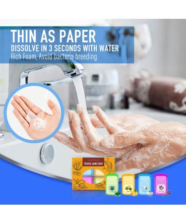 BLOOMOAK 200pcs Portable Travel Hand Washing Paper Soap Sheets - Skin Friendly & Disposable - Ideal for Camping, Hiking & Outdoor Activities - 2 Pack Mix - 400 Count - Buy Online on SooperMarket.com