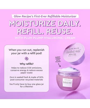 Glow Recipe Plum Plump Hyaluronic Acid Face Cream - Hydrating Moisturizer with Polyglutamic Acid & Ice Willowherb - 50ml - Buy Online on SooperMarket.com