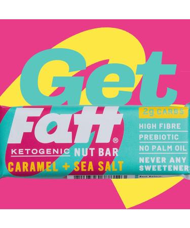 Fatt Keto Nut Bars - Caramel & Sea Salt 15-Pack | Low-Carb Clean Keto Snacks | High-Fibre Super Fats | Vegan & Sweetener-Free | 2g Carbs | Natural Ingredients - Buy Online on SooperMarket.com