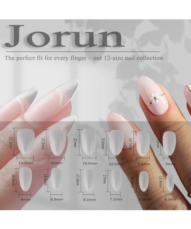 240pcs Short Almond Shaped Nail Tips Clear Soft Gel Full Coverage Extension Kit | 12 Sizes | Nail Salon & Home DIY - Buy Online on SooperMarket.com
