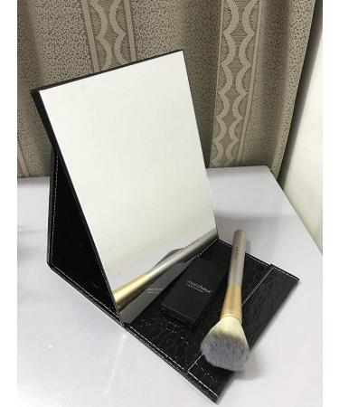 EFAILY Folding Travel Mirror PU Portable Adjustable Ultrathin Mirror 6.4x5.3 Inch - Ideal for Travel, Camping, and Home Use - Pack of 1 - Buy Online on SooperMarket.com