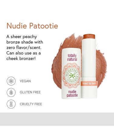 Honeybee Gardens Organic Vegan Gluten-Free Tinted Lip Balm - Nudie Patootie for Color & Nourishment - Buy Online on SooperMarket.com