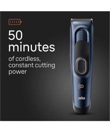 Braun Hair Clippers Series 5 5350 Hair Clippers for Men Hair Clip from Home with 17 Length Settings Incl. Memory SafetyLock Recall Setting Ultra-Sharp Blades 2 Combs Pouch Washable - Buy Online on SooperMarket.com