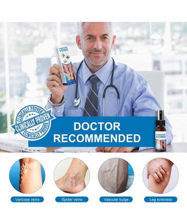 Varicose Veins Miracle Spray: Treatment for Legs to Improve Blood Circulation, Soothe Spider Veins and Relieve Tiredness - Buy Online on SooperMarket.com
