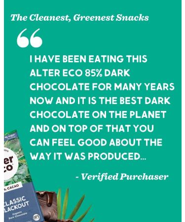 Alter Eco Organic Dark Chocolate Bar - 85% Cocoa - 12 Pack (2.82 oz each) - Buy Online on SooperMarket.com