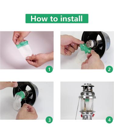 10pcs Propane Lantern Mantles | Gas Lantern Propane Light Mantle for Outdoor Camping | 10 Pcs - Buy Online on SooperMarket.com
