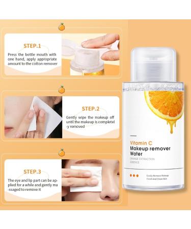 300ml Vitamin C Cleansing Water For Makeup Remover Makeup Remover with VC to Dissolve Oil and Make-Up in an Instant Vitamin C Face Wash Mascara Remover Gentle Skin Cleanser for Face Eyes and Lips - Buy Online on SooperMarket.com