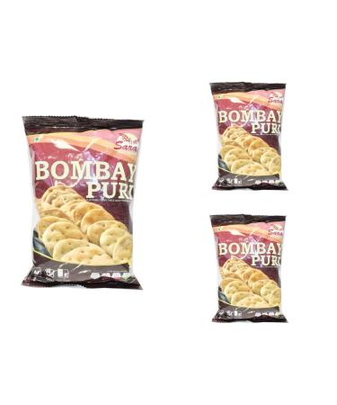 Saras Bombay Puri 200g (Pack of 3) | Authentic Indian Snack | Namkeen Crisps | Crunchy and Flavorful