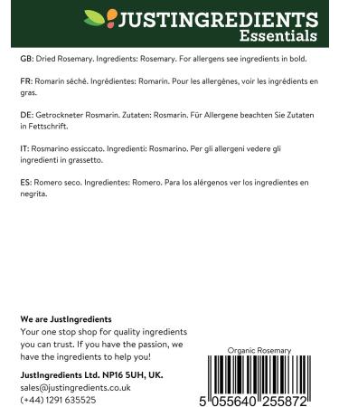 JustIngredients Bio-Rosmarin Organic Rosemary 500g - 1 Pack - Buy Online on SooperMarket.com