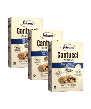Falcone Cantucci - Dark Chocolate 200g Pack of 3 - Cioccolato Fondente Cantuccini Biscotti