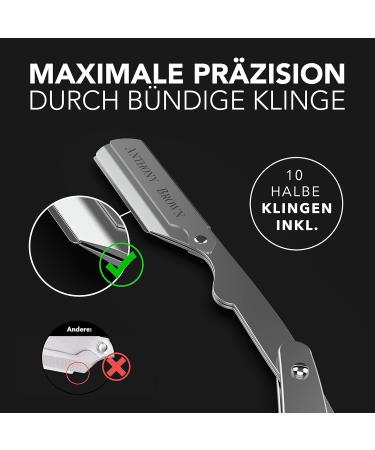Anthony Brown Razor Set - Unique Precision Blade Head - Black & Silver Options - Includes Changing Blades & Etui - International Shipping Available - Buy Online on SooperMarket.com