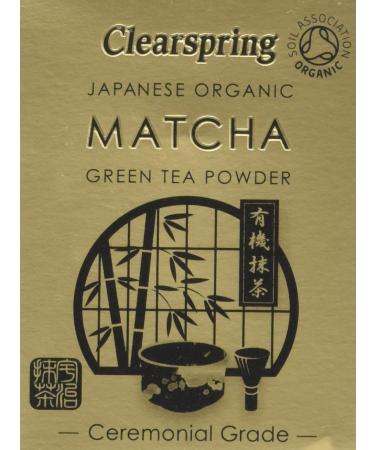 Clearspring Organic Japanese Matcha Green Tea Powder - Ceremonial Grade Green_Tea 30 g (Pack of 1)