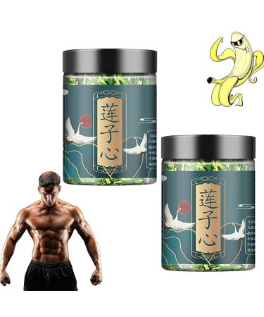 Lotus Seed Core Tea for Men Natural Lotus Seed Heart Tea Lian Zi Xin Tea Lotus Seed Core Lotus Embryo Tea Natural Health Tea Men's Essentials Pure Chinese Herbal Tea (2Pcs 125g) 2Pcs 125g