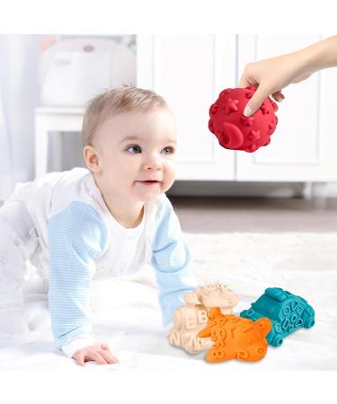 Buy Sensory Squeezing Rattling Balls - Structured Soft Massage Toys for Newborns | Ideal Multisensory Gift - Buy Online on SooperMarket.com