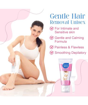 Bikini Area Hair Removal Cream 60g - Gentle Depilation for Sensitive Skin - Intimate Hair Removal Cream for Women - Buy Online on SooperMarket.com