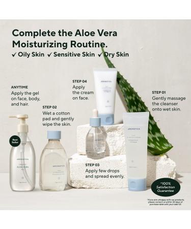 AROMATICA Organic Aloe Vera Gel 10.14oz - Soothing, Cooling, Moisturizing - Vegan & EWG Verified - Buy Online on SooperMarket.com